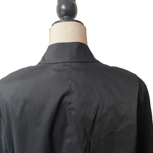 Vintage Niteline Black Open Front Bolero Jacket Cropped Formal Layering Large - Picture 8 of 13
